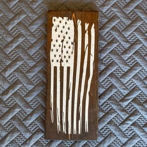 Handmade Decorative American Flag Sign
